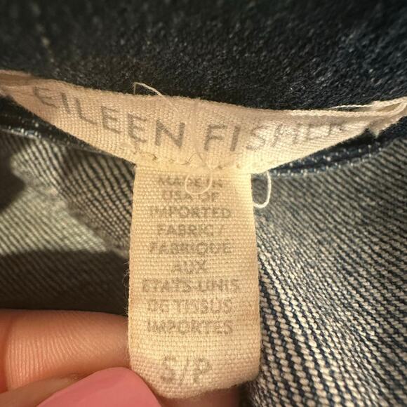 Eileen Fisher Organic Cotton Denim Jean Jacket Sz Small - Picture 8 of 9